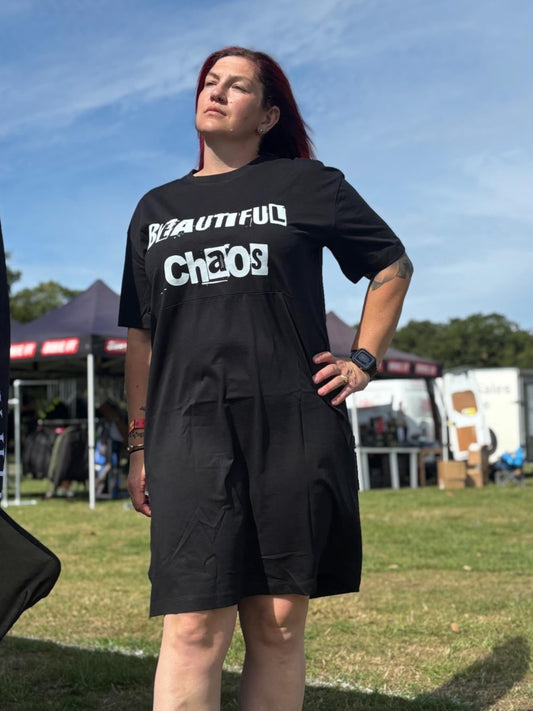 Beautiful Chaos short T shirt dress