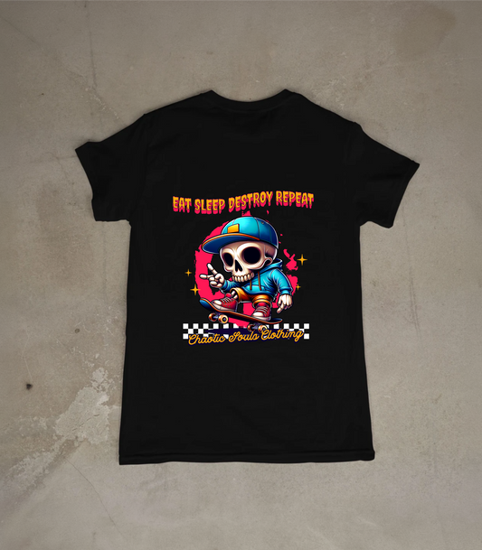 Eat Sleep Destroy Repeat Kids T Shirt