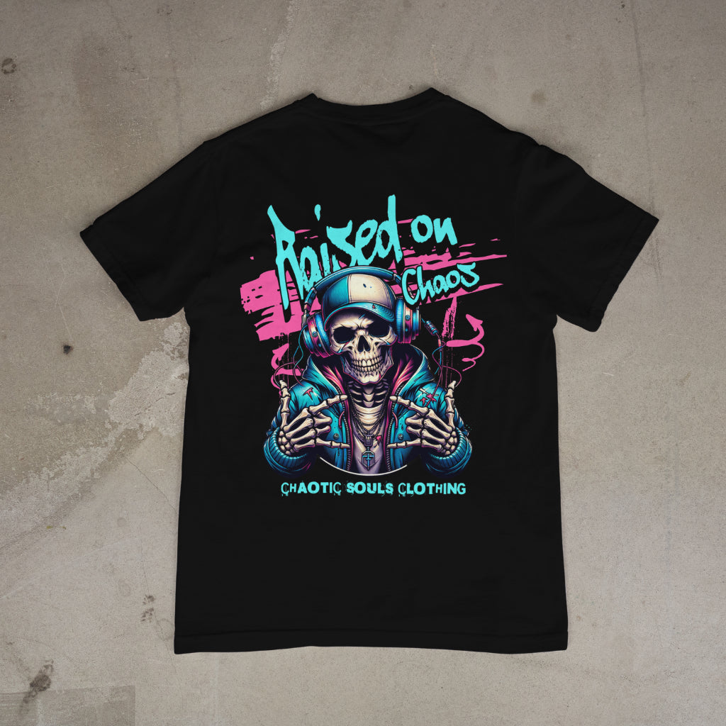 Raised on chaos short sleeve kids t shirt