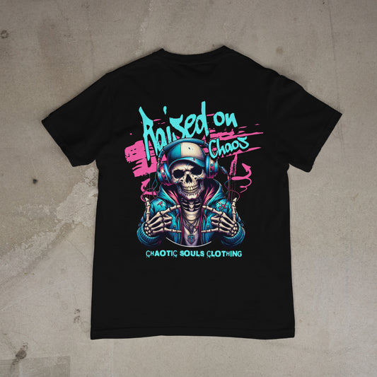 Raised on chaos short sleeve kids t shirt