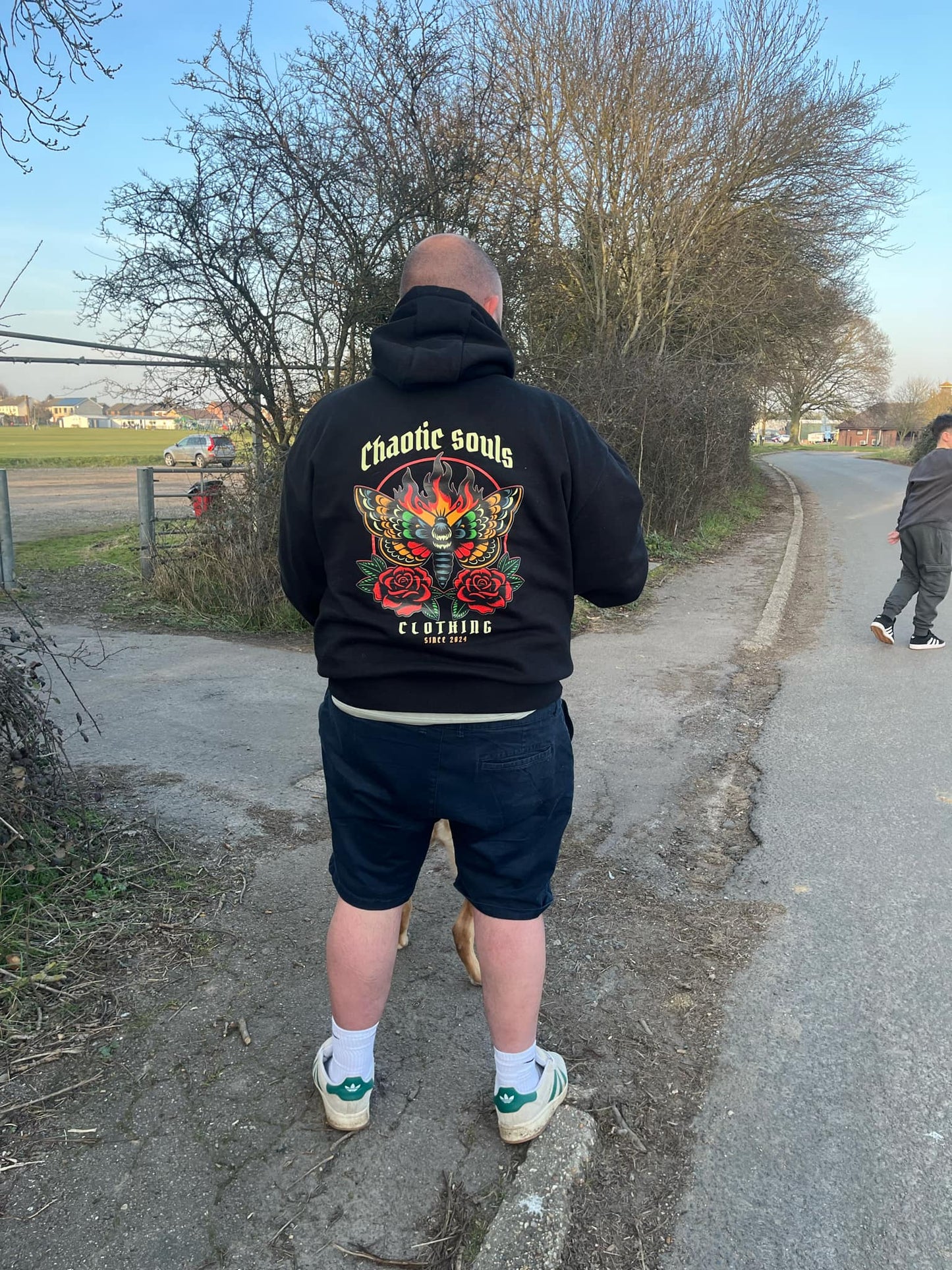 Chaotic Souls colourful death moth hoodie